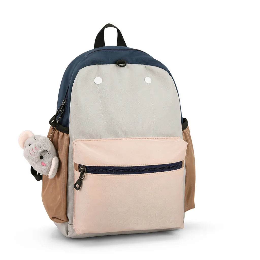 Kids Backpack Plush Animal Multiple Pockets & Padded Straps