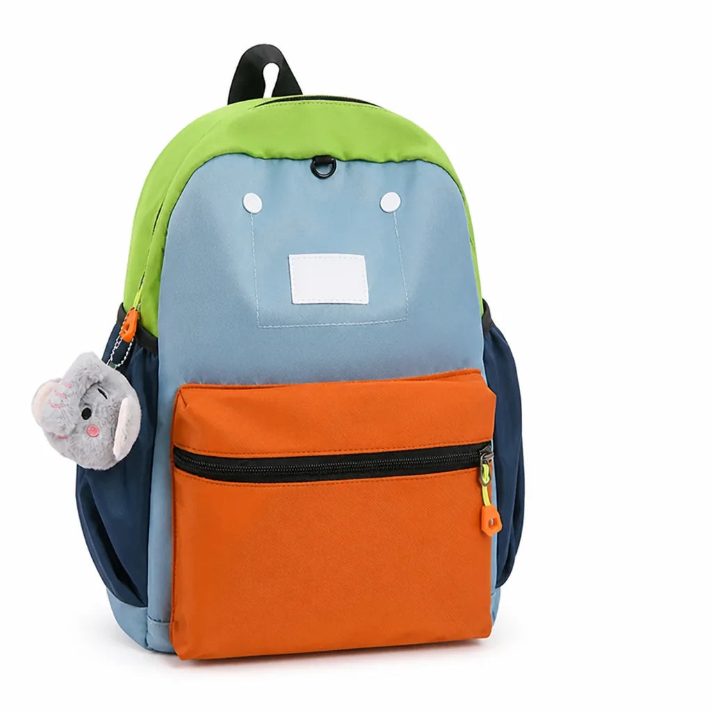 Kids Backpack Plush Animal Multiple Pockets & Padded Straps