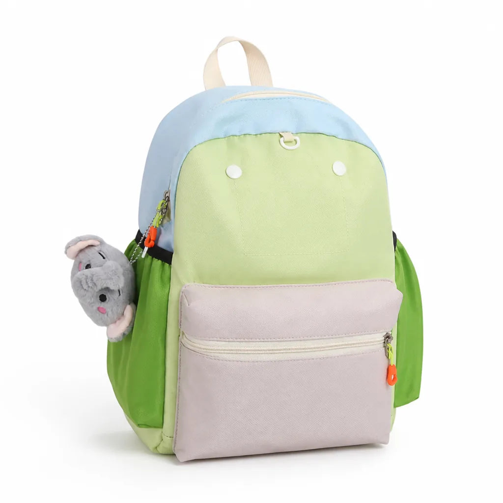 Kids Backpack Plush Animal Multiple Pockets & Padded Straps