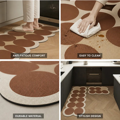 Kitchen Mat Anti-Fatigue Ergonomic Cushioning Easy-to-Clean