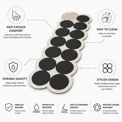 Kitchen Mat Anti-Fatigue Ergonomic Cushioning Easy-to-Clean