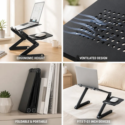 Laptop Stand Adjustable Foldable Ventilated Fits 7-21 Inch
