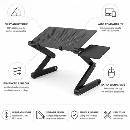 Laptop Stand Adjustable Foldable Ventilated Fits 7-21 Inch