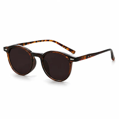 Lightweight Polycarbonate Tortoiseshell Round Sunglasses (Men's)