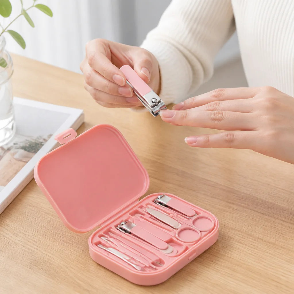 Manicure Kit Precision Stainless Steel Tools & Hard-Shell Case