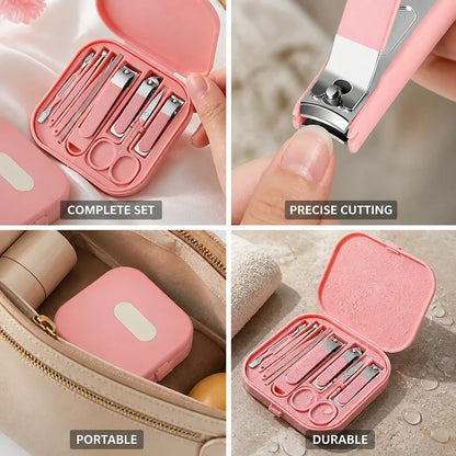 Manicure Kit Precision Stainless Steel Tools & Hard-Shell Case