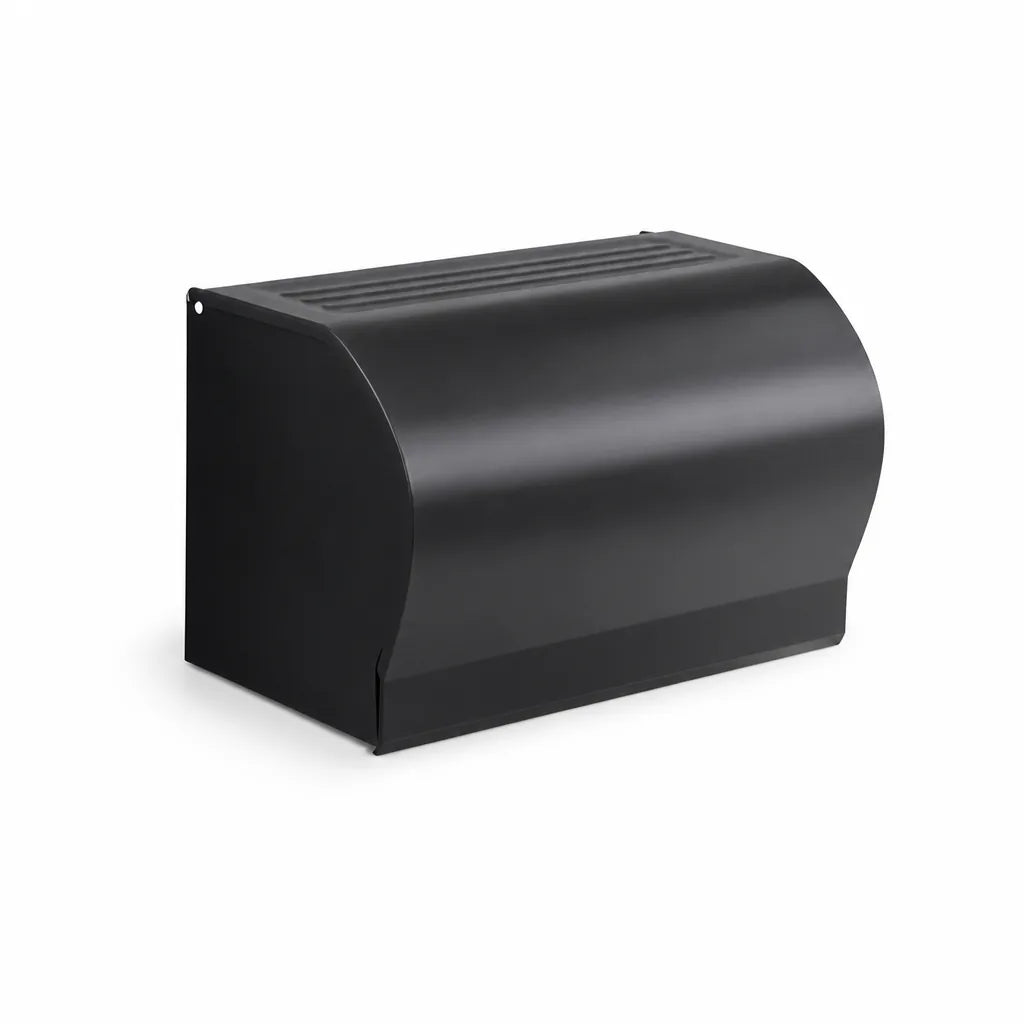 Matte Black Metal Wall-Mounted Bathroom Accessory Set
