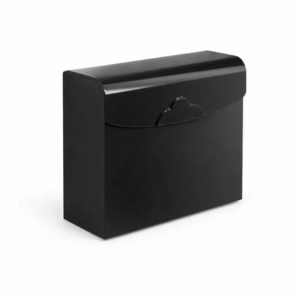 Matte Black Metal Wall-Mounted Bathroom Accessory Set