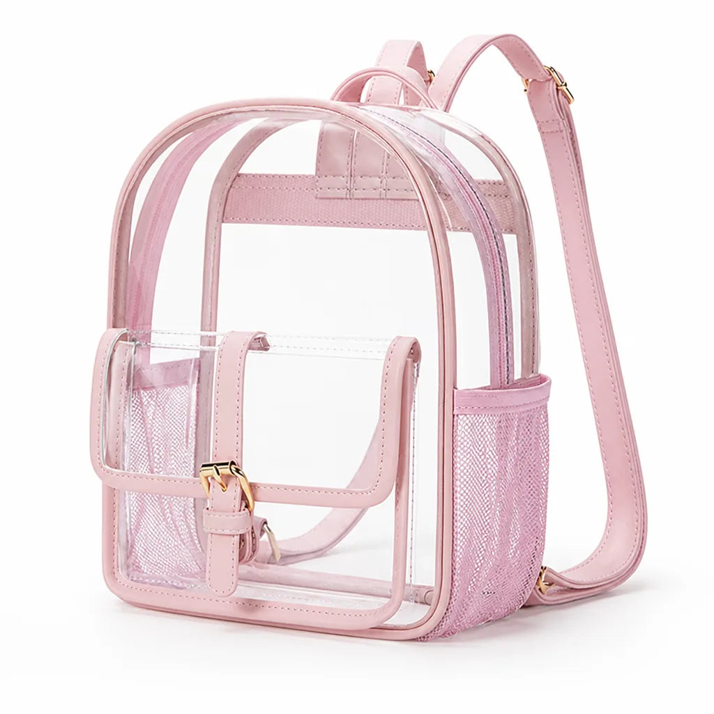 Mini Backpack Transparent Lightweight Adjustable Straps