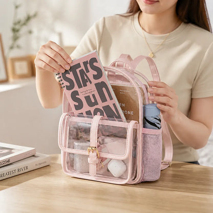 Mini Backpack Transparent Lightweight Adjustable Straps