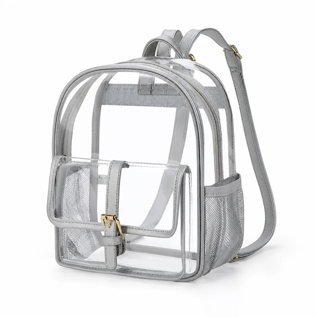 Mini Backpack Transparent Lightweight Adjustable Straps