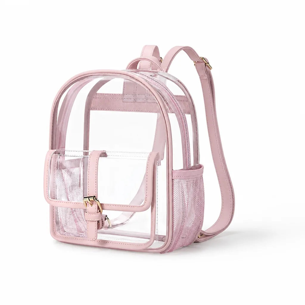 Mini Backpack Transparent Lightweight Adjustable Straps