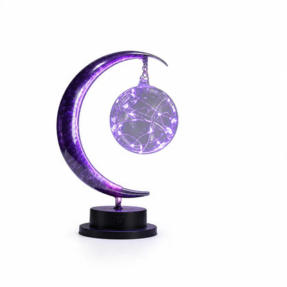 Moonlight-Inspired Glass Led Table Lamp