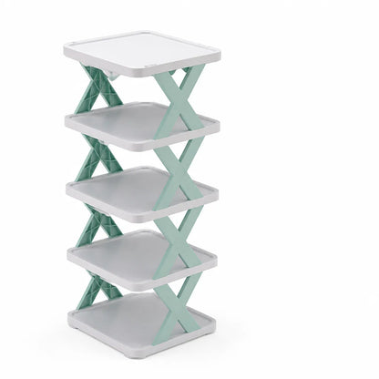 Multi-Tier Stackable Open-Frame Shoe Rack (Side Guards)