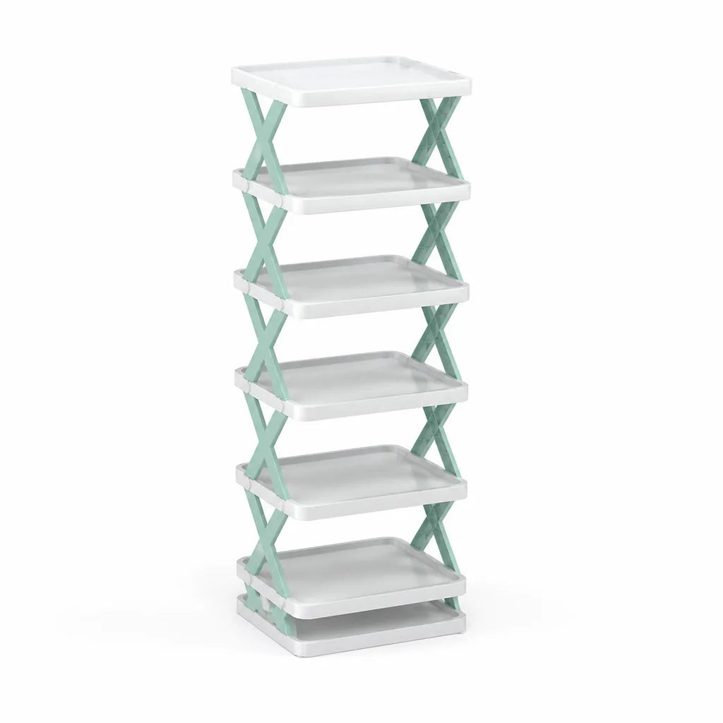Multi-Tier Stackable Open-Frame Shoe Rack (Side Guards)