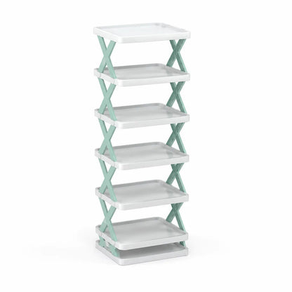 Multi-Tier Stackable Open-Frame Shoe Rack (Side Guards)