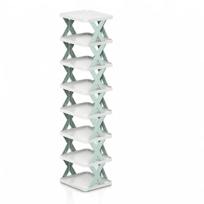 Multi-Tier Stackable Open-Frame Shoe Rack (Side Guards)