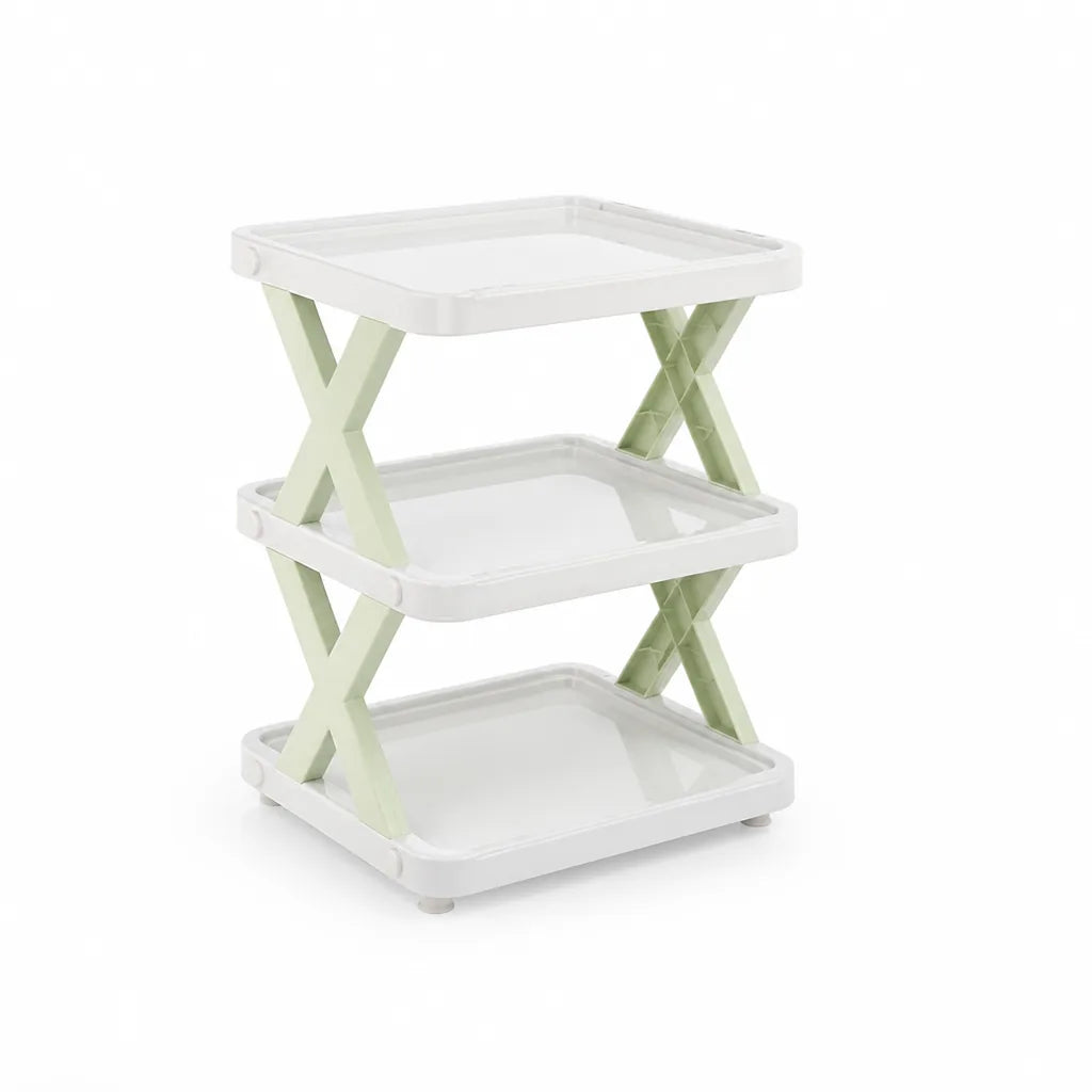 Multi-Tier Stackable Open-Frame Shoe Rack (Side Guards)