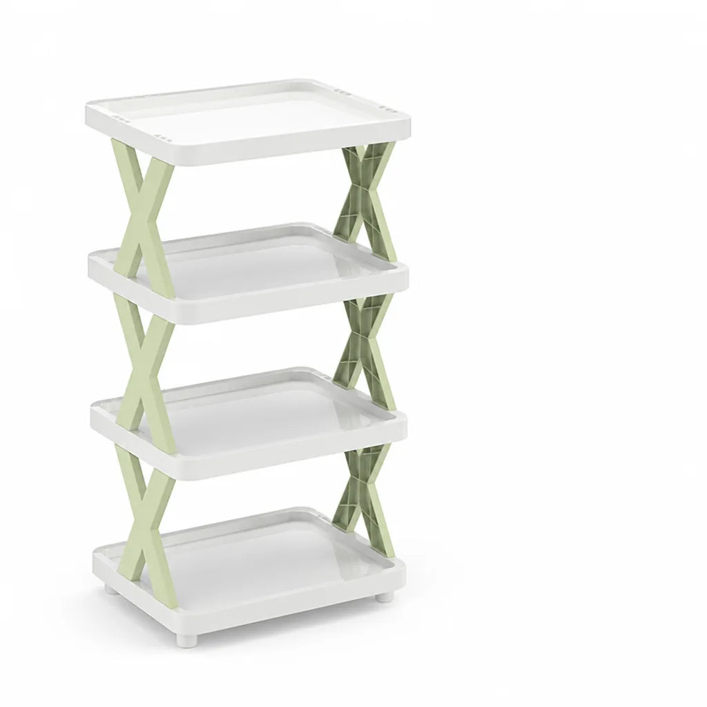 Multi-Tier Stackable Open-Frame Shoe Rack (Side Guards)