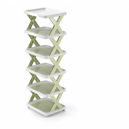 Multi-Tier Stackable Open-Frame Shoe Rack (Side Guards)