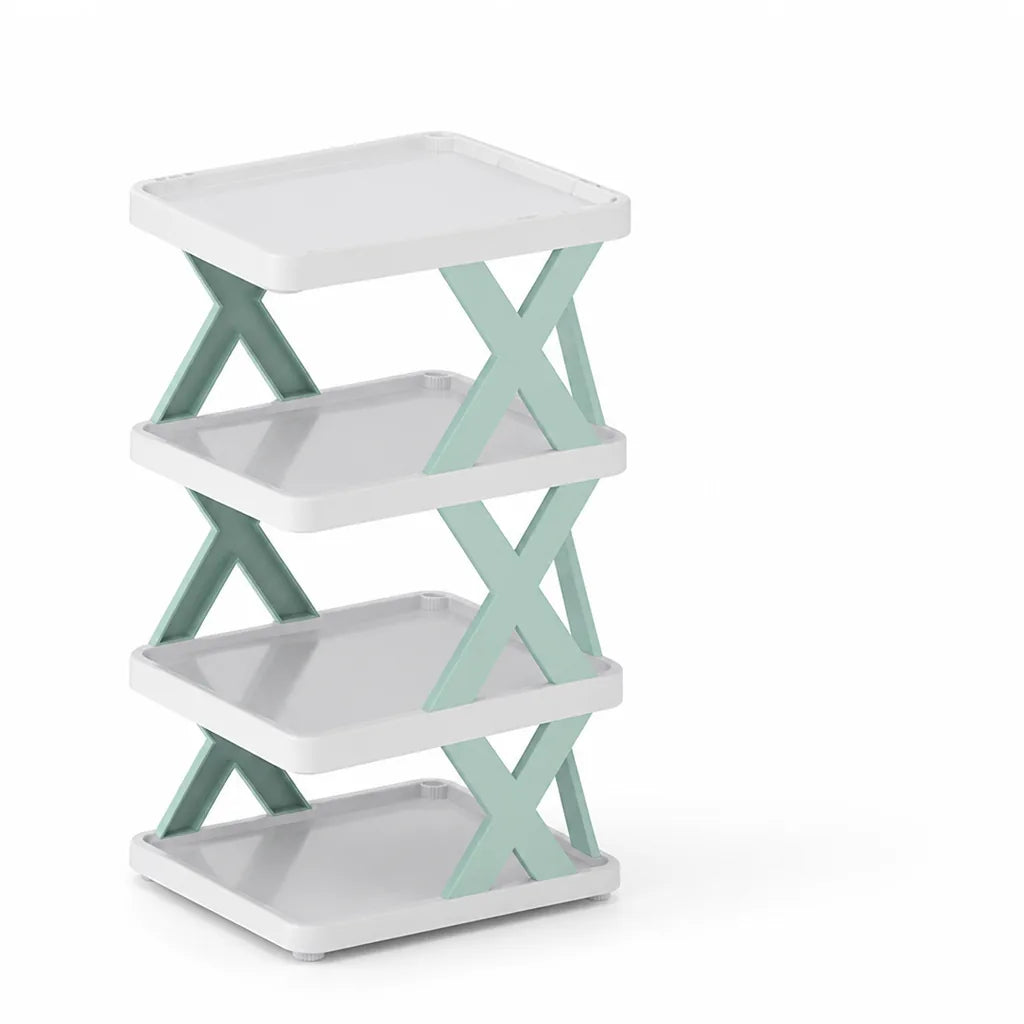 Multi-Tier Stackable Open-Frame Shoe Rack (Side Guards)