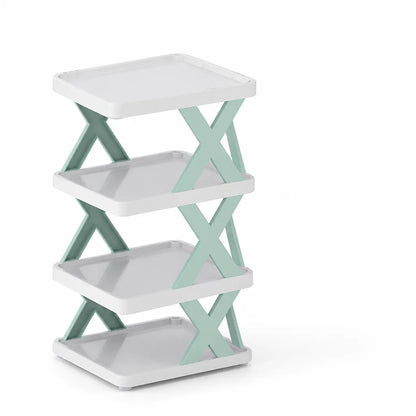 Multi-Tier Stackable Open-Frame Shoe Rack (Side Guards)