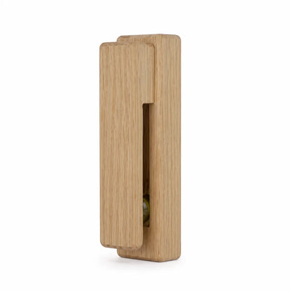 Natural Wood Wall-Mounted Towel Hook With Glass Ball