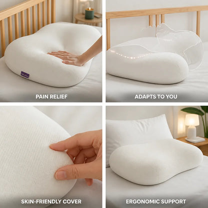 Neck & Shoulder Pillow Ergonomic Contour Support Skin-Friendly Cover