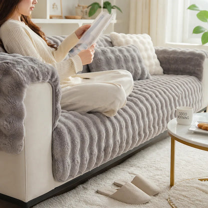 Non-Slip Silicone-Backed Sofa Cover for Pets and Children