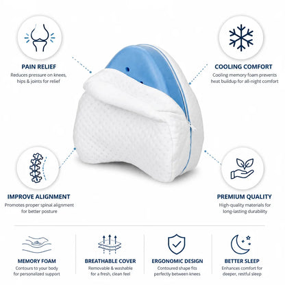 Orthopedic Knee Pillow Cooling Memory Foam Contoured Support