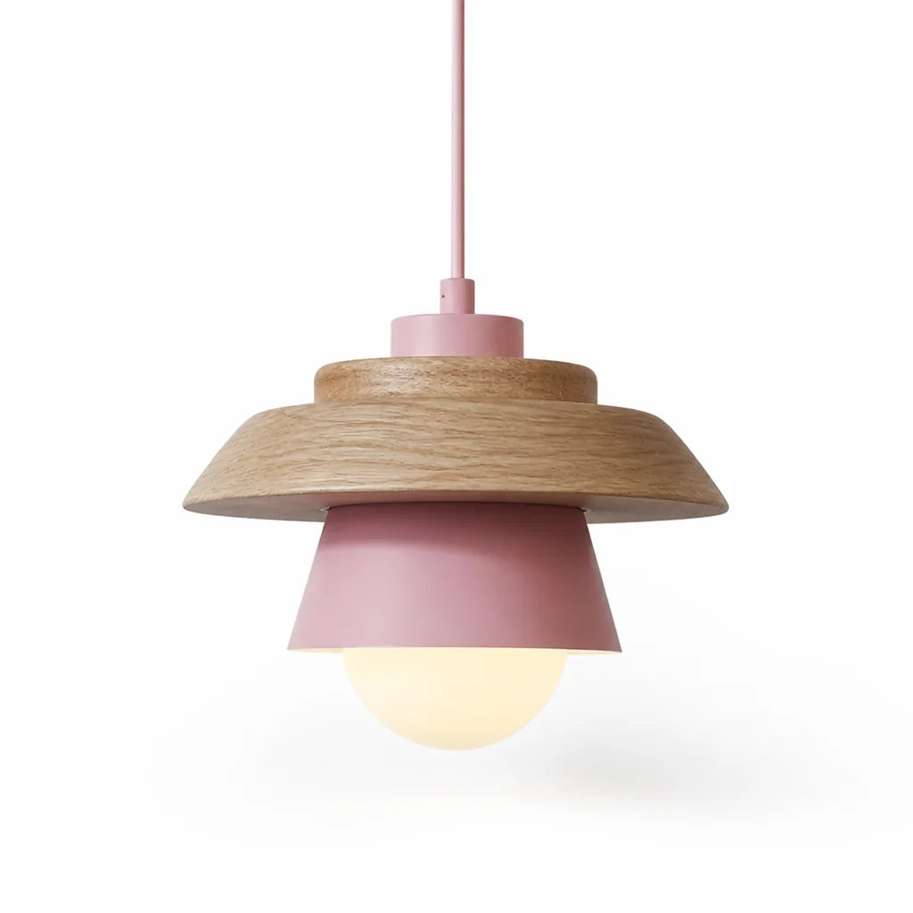 Pendant Light Scandinavian Wood Adjustable Cable