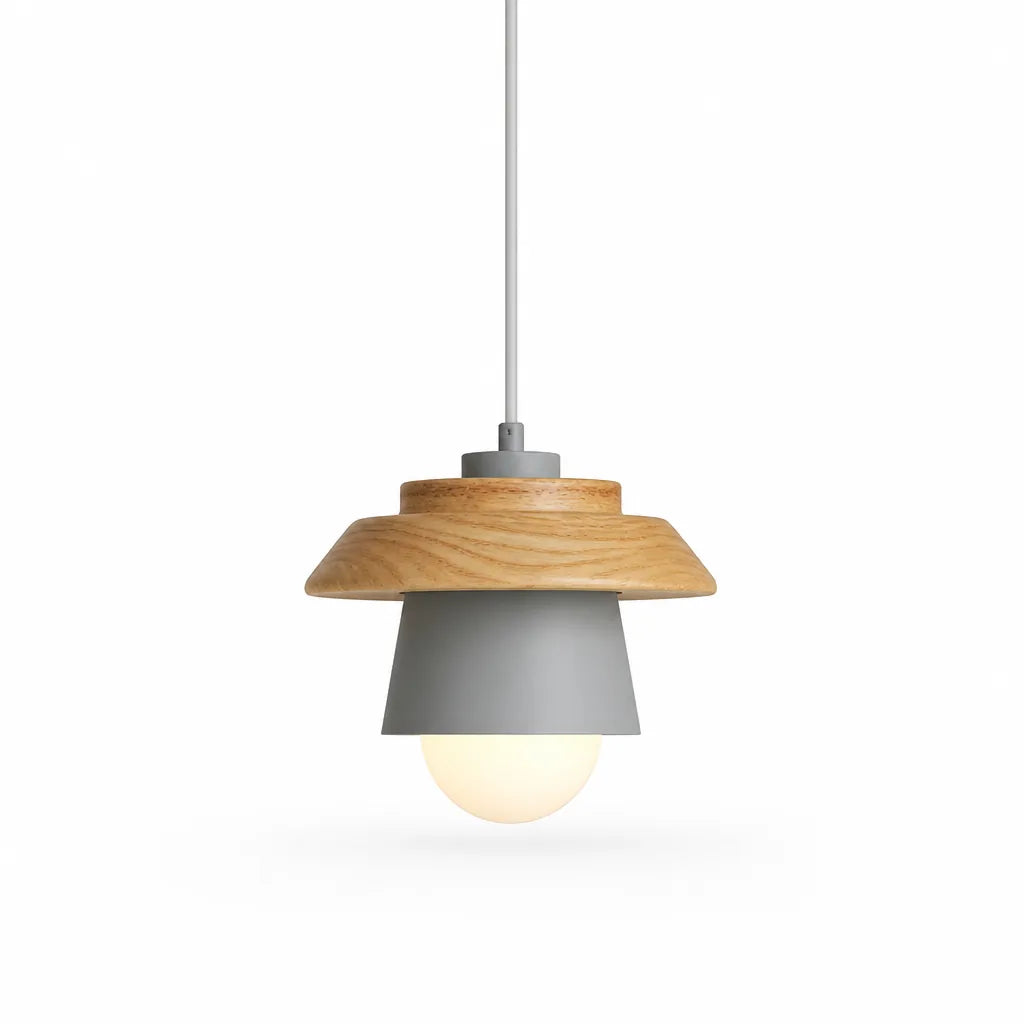 Pendant Light Scandinavian Wood Adjustable Cable