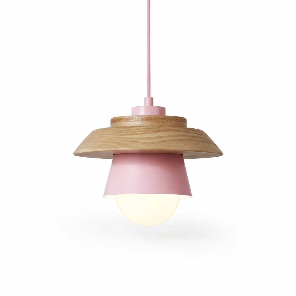 Pendant Light Scandinavian Wood Adjustable Cable