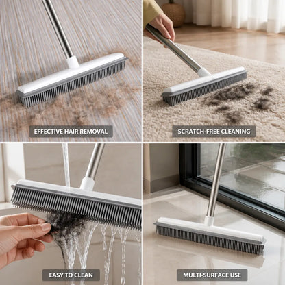 Pet Hair Remover Magnetic Rubber Brush 12.2 Inch