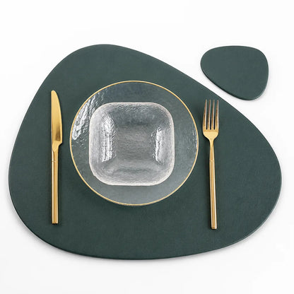 Placemat Set Vegan PU Leather Water-Resistant & Heat-Resistant