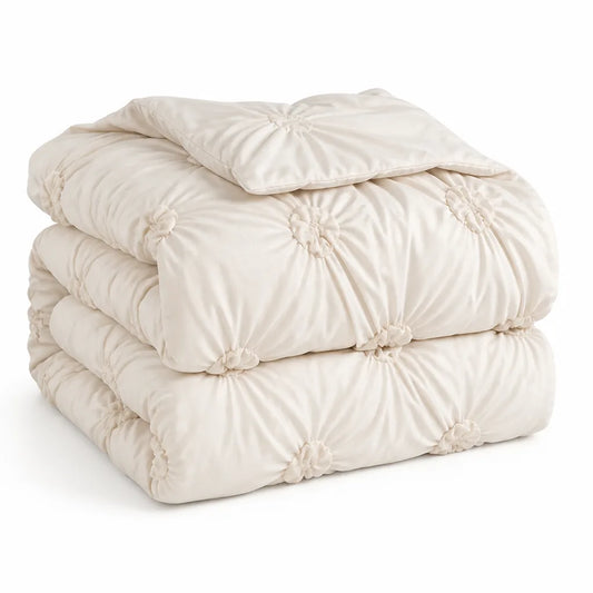 Pleated Microfiber Comforter Set