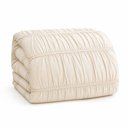 Pleated Microfiber Comforter Set