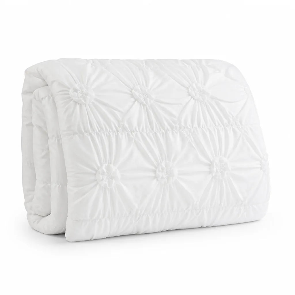 Pleated Microfiber Comforter Set