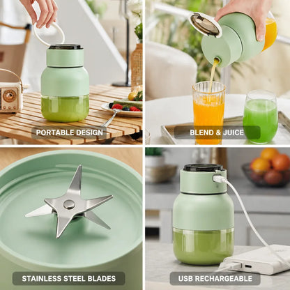 Portable Blender & Juicer USB Rechargeable Stainless Steel Blades