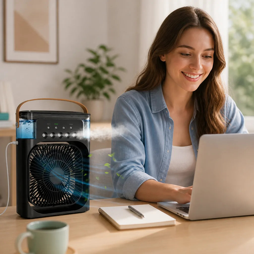 Portable USB-Powered Personal Air Cooler & Humidifier
