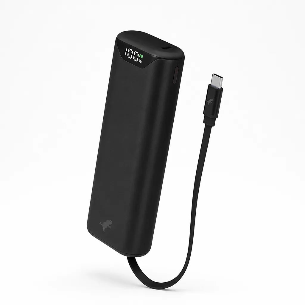 Power Bank 10,000 mAh Compact Retractable USB-C