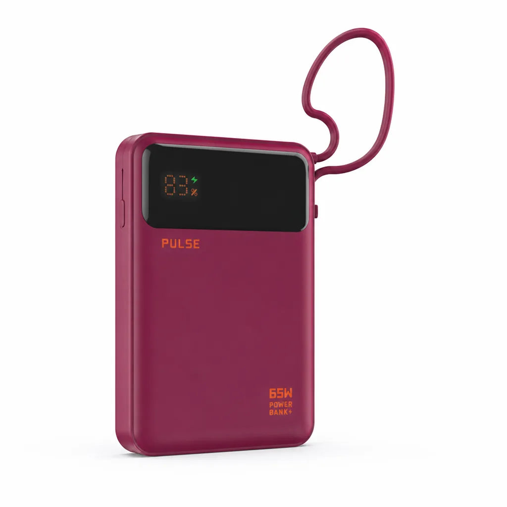 Power Bank 20,000 mAh 65W Power Delivery Built-In USB-C Cable