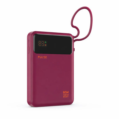 Power Bank 20,000 mAh 65W Power Delivery Built-In USB-C Cable