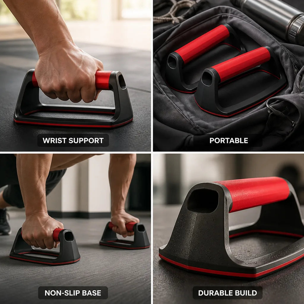 Push-Up Stands Ergonomic Wrist Support & Non-Slip Base