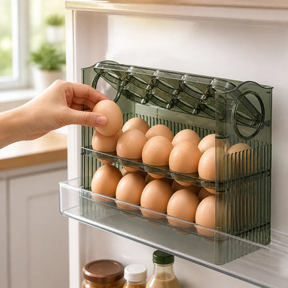 Refrigerator Egg Organizer Stackable & Space-Saving BPA-Free