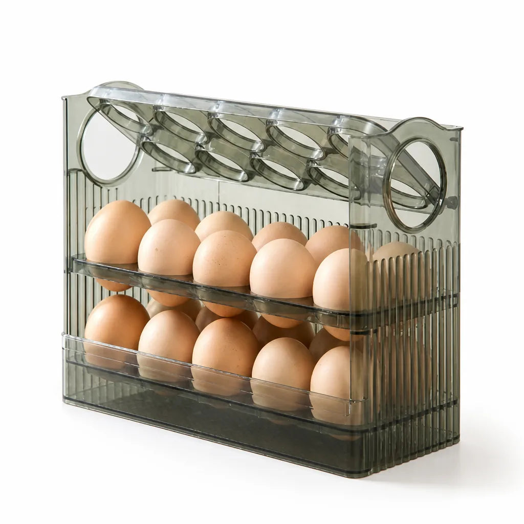 Refrigerator Egg Organizer Stackable & Space-Saving BPA-Free