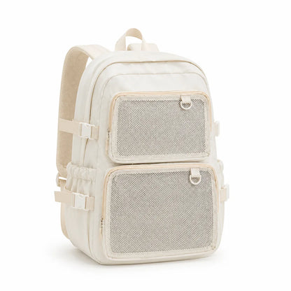 School Backpack Transparent Front Display Multiple Pockets