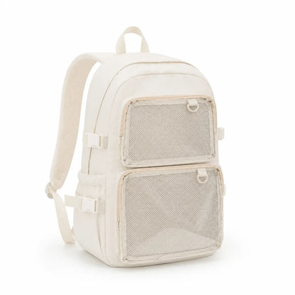 School Backpack Transparent Front Display Multiple Pockets