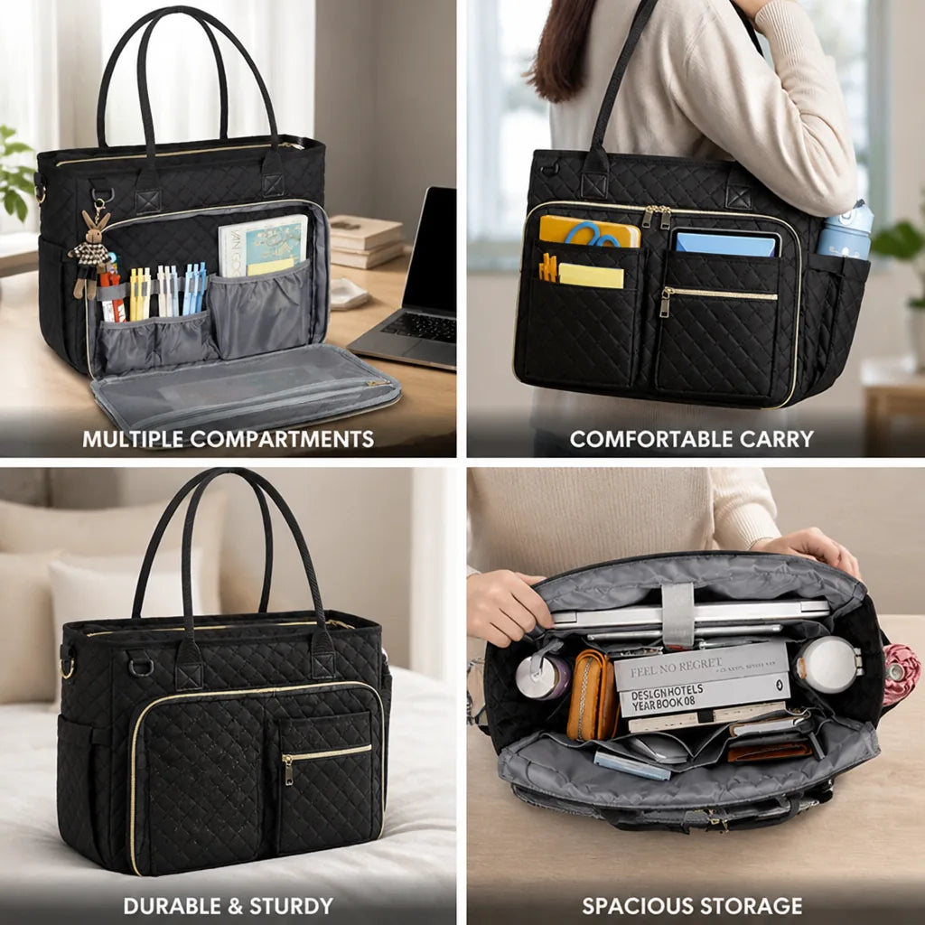 Shoulder Bag Multiple Compartments Padded Straps