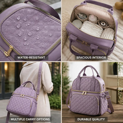 Shoulder Bag Quilted Water-Resistant Spacious Interior